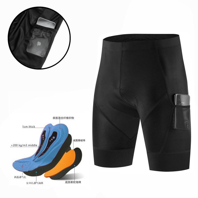 Men Women Cycling Bib Shorts With Side Pockets Gel Pad Breathable Performance Wear