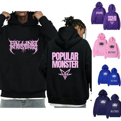 Men's Hoodie Letter Graphic Loose Fashion Pullover Autumn Clothing Cartoons Casual Clothes Women Tops Sweatshirts
