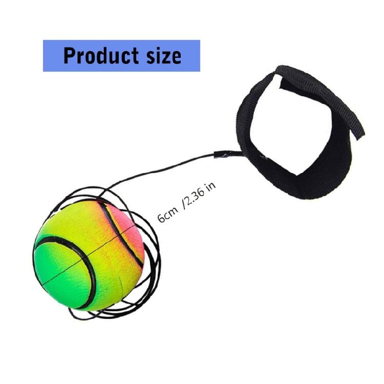 Wrist Return Hand Ball Rubber Rebounds Ball With Rope Stress Relief Toy for Enhancing Grip Strength and Reducing Anxiety