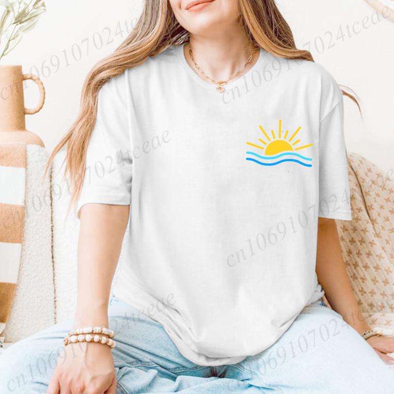 Summer Shirt,Beach Women's T-Shirts,Vacation Tee,Cute Summer Clothes,Girl Women Party Graphic T-Shirts,Trendy Fashion Tshirts