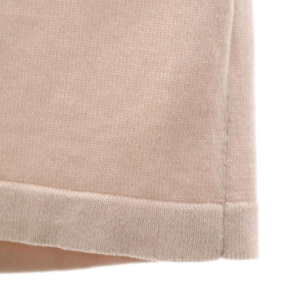 Herno Made In Italy Short Sleeve Cotton Sweater 46 Beige Knit Women Used