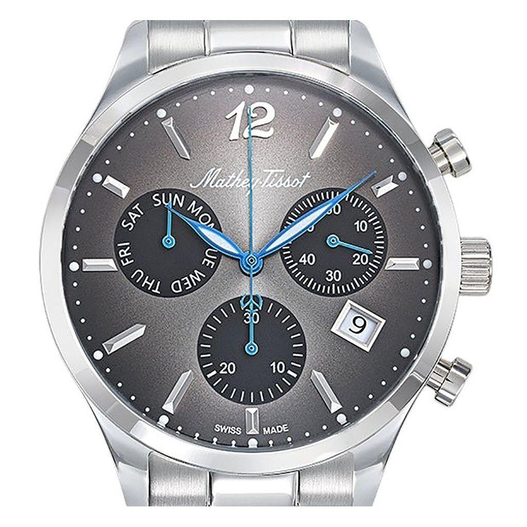 Mathey-Tissot Pánské hodinky Urban Chrono Nerezová ocel Černý ciferník Quartz H411CHAN