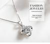 S925 Sterling Silver Floral Clavicle Necklace with Inlaid Diamonds - Elegant Women's Fashion Jewelry