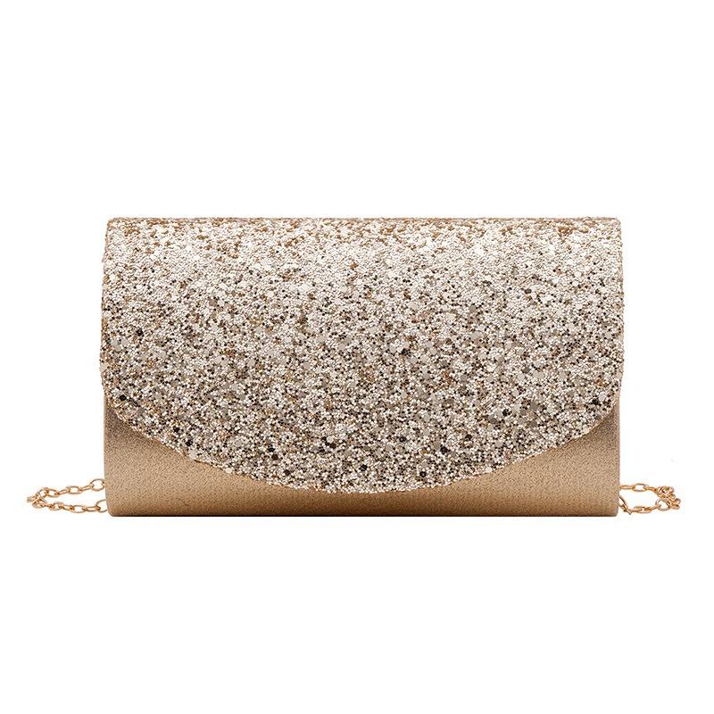 Shiny style women's dinner bag glitter material high-end niche crossbody bag light luxury luxury