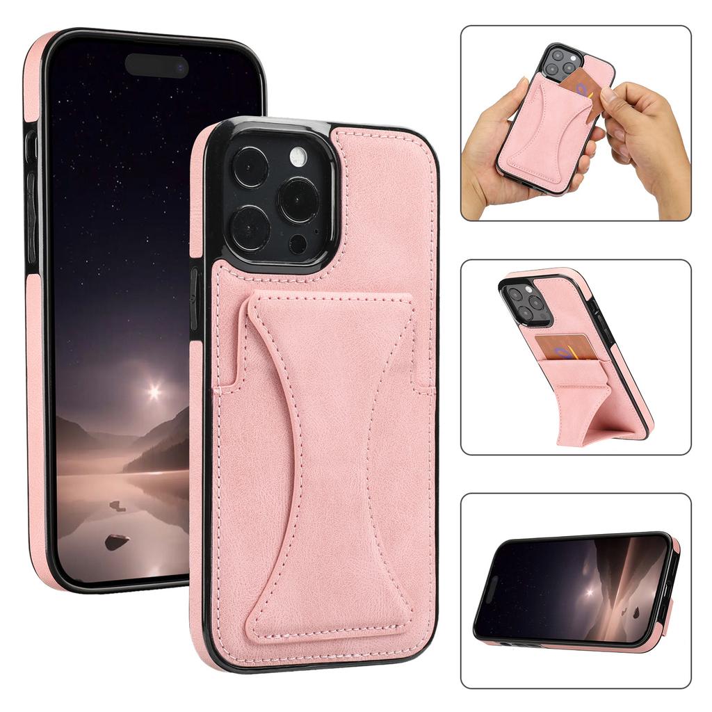 Fold Stand Holder Card Slot Leather Case Anti-Fingerprint,Anti-Scratch,Tough Case for IPhone 17 16 15 14 13 12 11 Pro Max 16 Plus 16e
