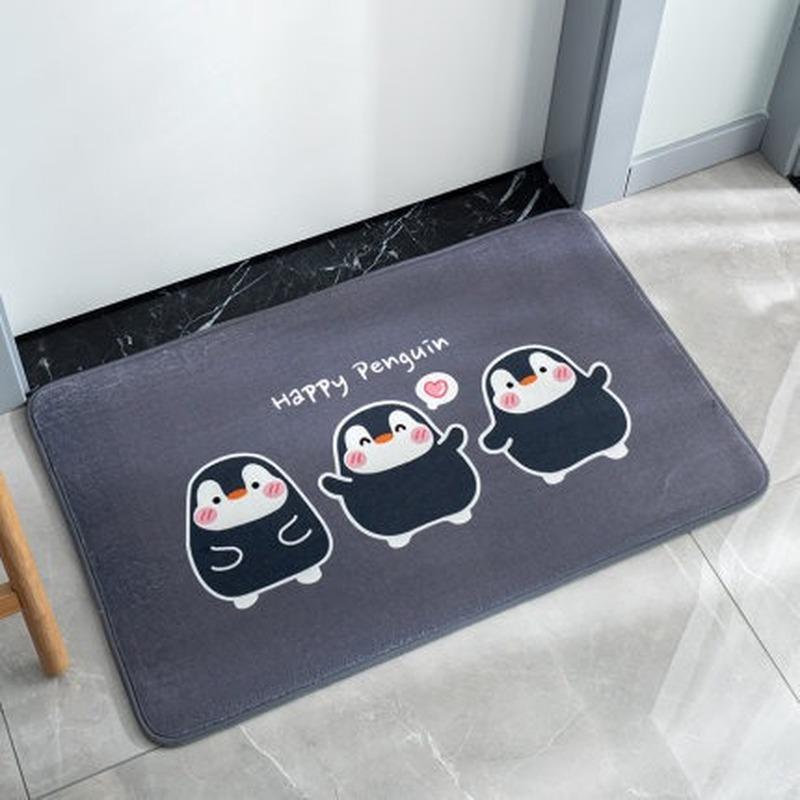 New Cartoon Mat Lovely Animals Shiba Inu Dog Penguin Pattern Carpet Bedroom Living Room Floor Rugs Home Decor Doormat Mat