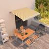 Automatic Retractable Awning 300x250 cm Yellow and White