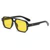 New European and American Retro Double-Beam Men's Square Sunglasses - Fashionable for Driving and Business