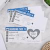 1 Conjunto de Cartão de Jogo de Raspar Cartão de Embarque com Envelope Presente Surpresa DIY para Casamento Festa de Aniversário Natal Bilhetes de Viagem