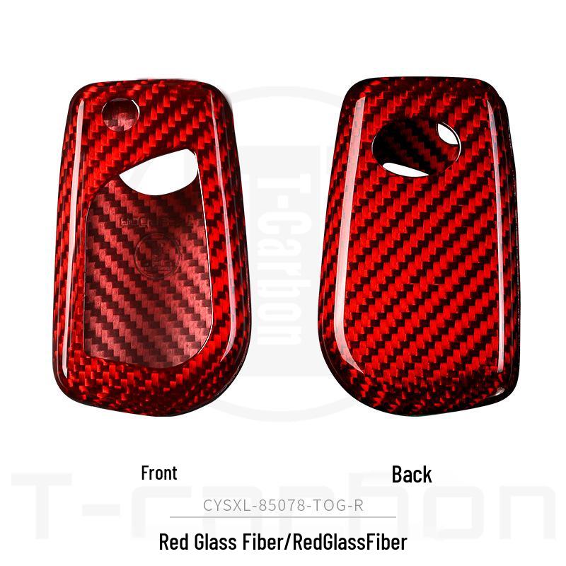 True Carbon Fiber Key Shell Cover for Toyota Highlander, Levin, and Corolla Folding Key