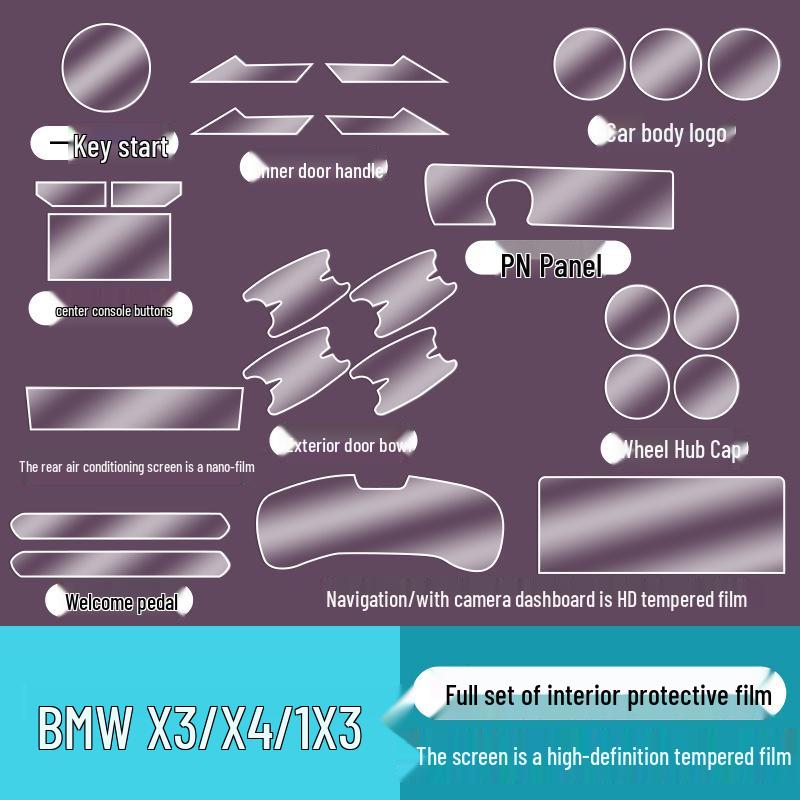 Tempered Glass Protective Film for BMW X3/X4/iX3 (2022-2024) Central Screen