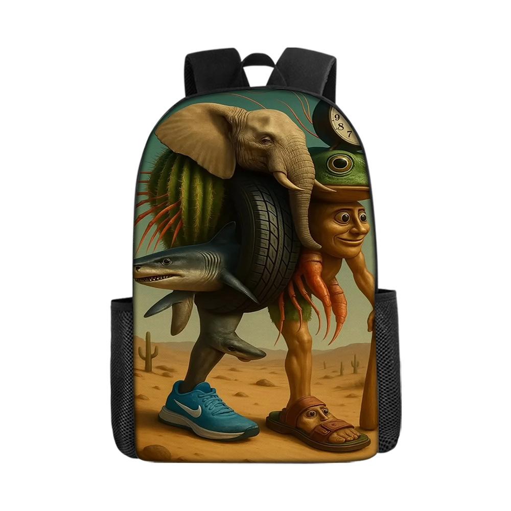 17 Inch Primary And Secondary School Schoolbag 3D Digital Color Printing Diy Backpack Oxford Cloth Backpack Printing