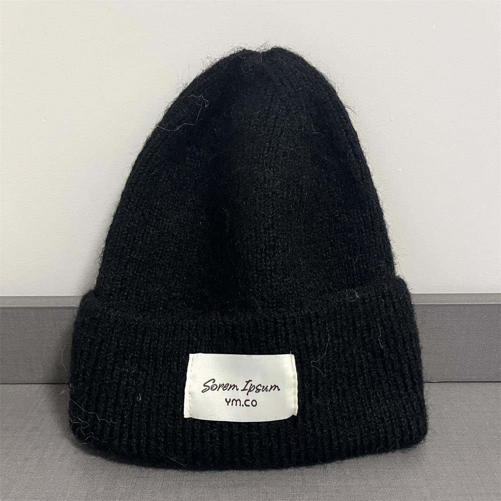 Kleiner Standard-Wollhut Damen warm schlicht retro Herbst und Winter kältefest Schlupfmütze modifiziert die Gesichtsform und zeigt ein kleines Gesicht