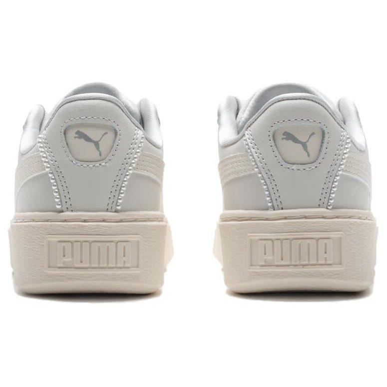 Puma Platform Cushioning Lightweight Low Top Skateboard Shoes Women's White 398910-01