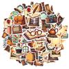 Vintage Retro Office Decals Nostalgic Antique Stationery School Supplies Stationery Stickers For Guitar Suitcase