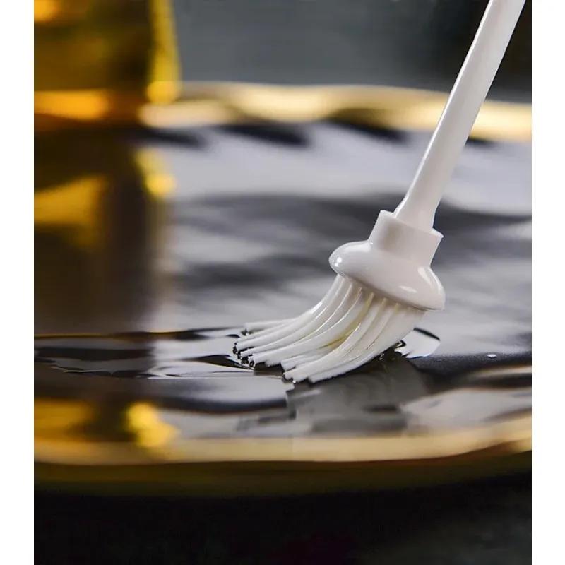 Kitchen Glass Spices Bottles Glass Sugar Salt Honey Storage Jar 280ml Seasoning Storage Box with Brush Spoon Lid Accessories 1Pc