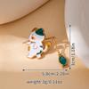 Cartoon Cute Cat Fishing Series Badge Backpack Clothing Accessories Oil Drip Alloy Personality Badge