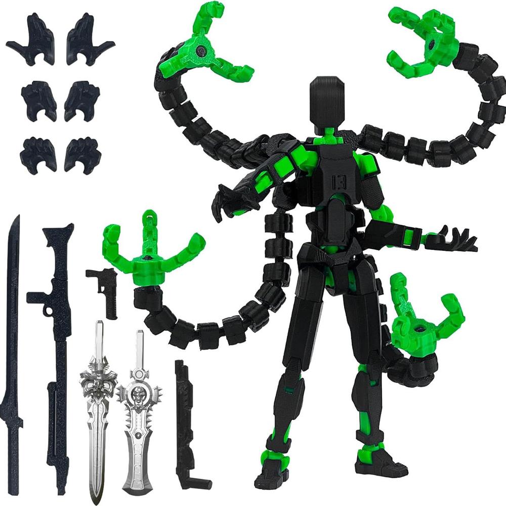 3D Printed 13 Multi-Jointed Movable Robot Action Figure Toy Desktop Assembly Gift