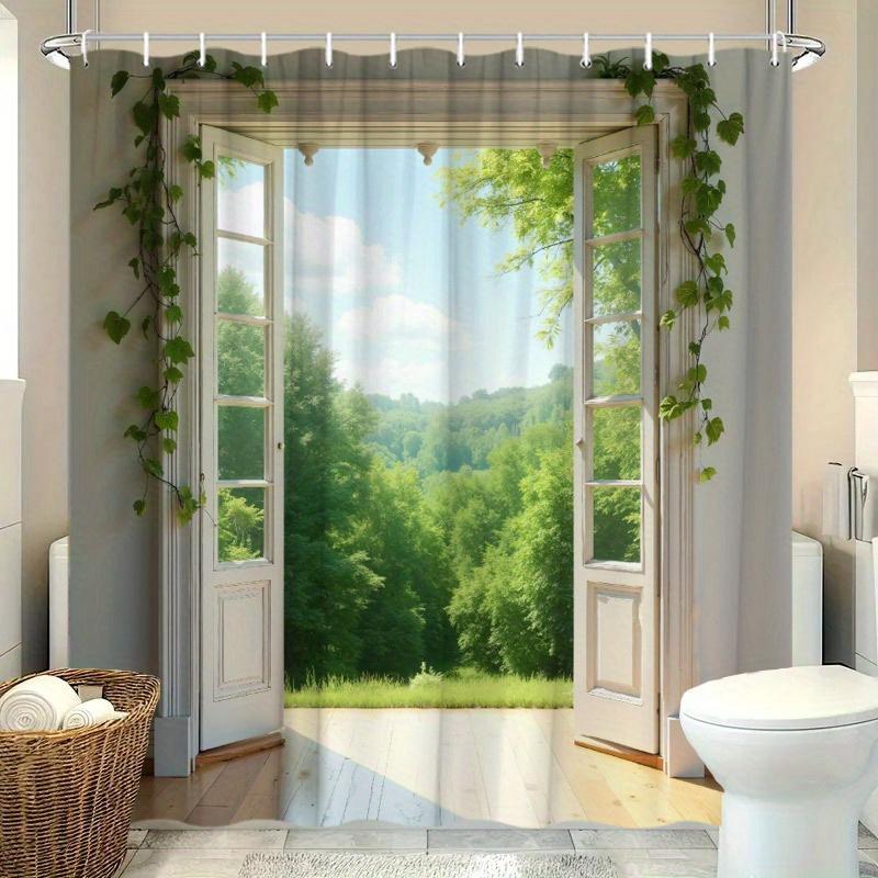 

Enchanted Forest View Waterproof Shower Curtain for Bathroom Decor W90XH180cm