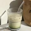 450ml Glass Cup Tumbler Cute Coffee Matcha Tea Cup With Straw Lid Cold Juice Fruit Mug Home Kitchen Office Glass Drinking Water
