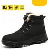 Fashion Men Waterproof Security Work Safety Boots Protective Leather Men Boots Anti-smash Anti-puncture Industrial Safety Shoes Men