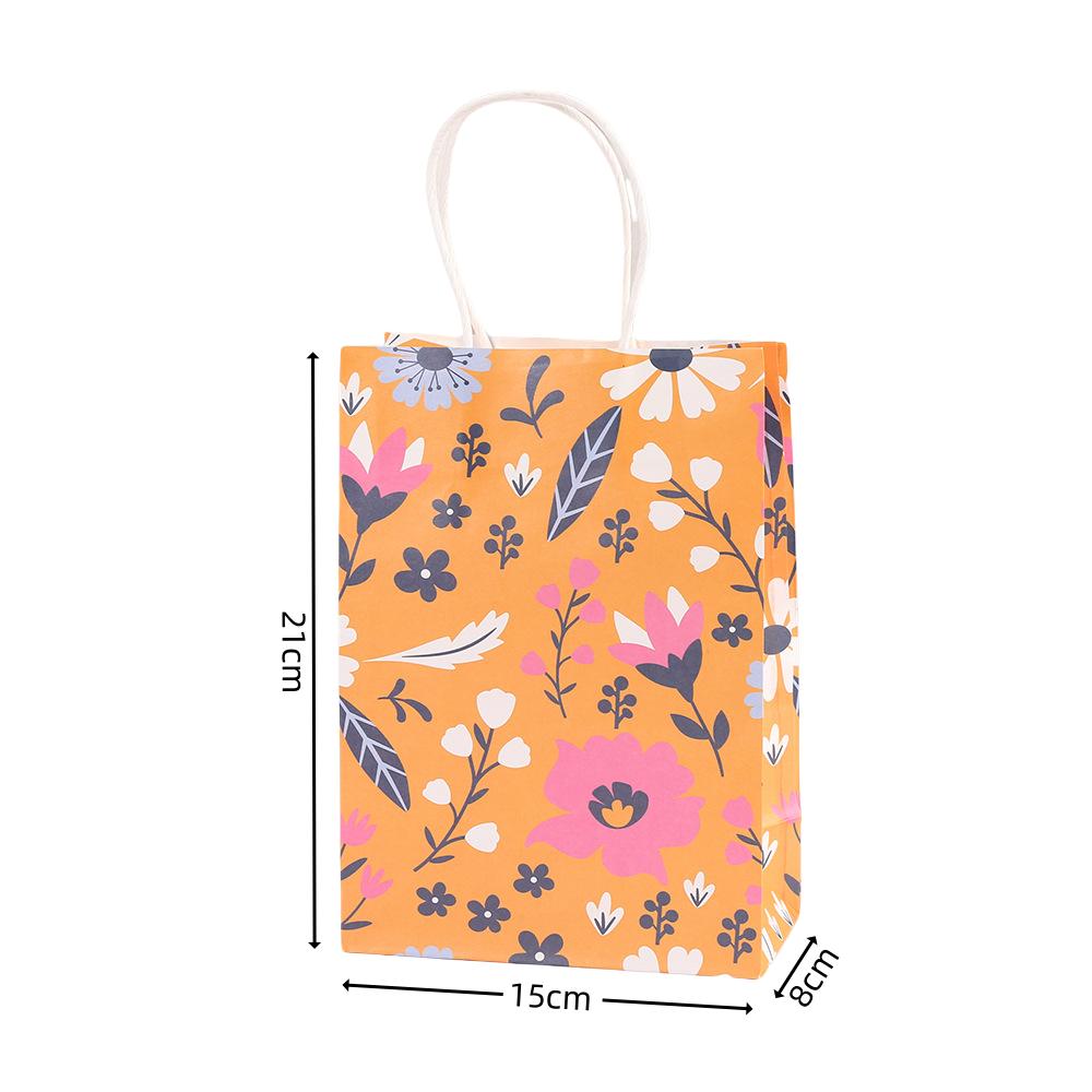 StoBag, Floral Flower Gift Tote Bags, Reusable Paper, for wedding, party, birthday supplies, Baby Shower, 12/30pcs