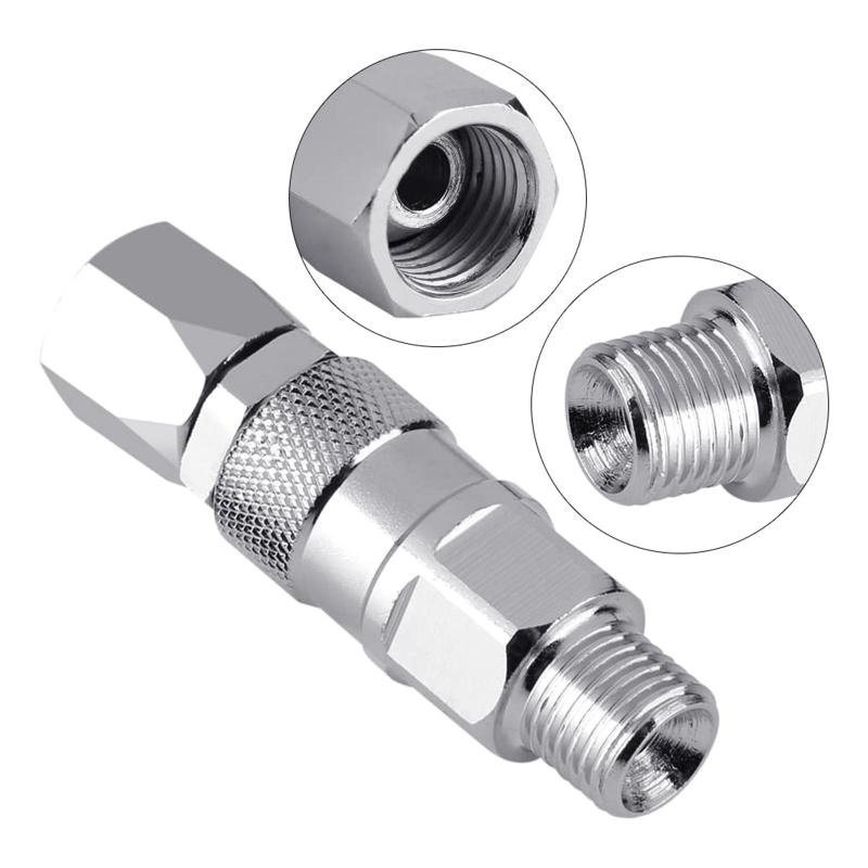 1/4-Inch Airless High Pressure Spray Hose Swivel Joint Suitable For Paint Sprayer Stainless Steel Tool Parts Accessories