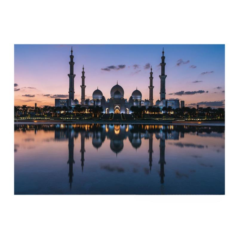 Retro Islamische Kalligraphie Allahu Akbar Kaaba Heiliger Ort Moschee Kunst Poster Leinwand Malerei Wand Druck Bilder Room Home Decor