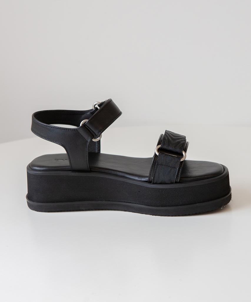 Twvp Muare Platform Sandals Black