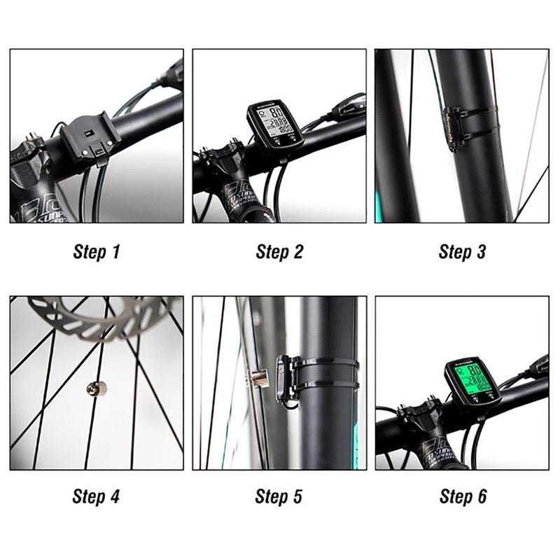 Contor de coduri cu fir pentru biciclete cu ecran tactil, vitezometru, contor de parcurs, contor de coduri, contor de cod cu fir luminos, contor de parcurs