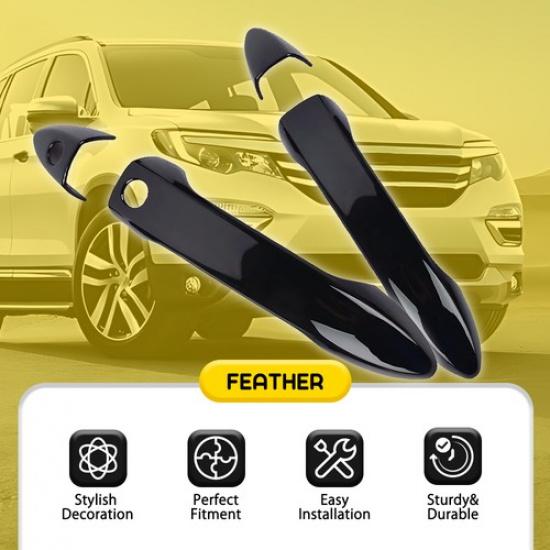 LH RH Door Exterior Handle COVER Trim Glossy Black For 2017- Honda Ridgeline