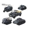 New World War II Military Tractor Light Tank Half-track Motorcycle Vehicle MOC Building Blocks Bricks DIY Assembly Kids Toys