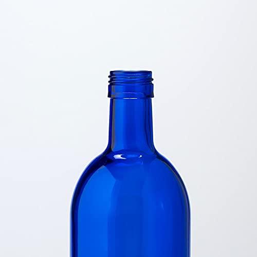 720ml Glass Wine Bottle, Assorted Colors (Blue/Aqua Blue, 2 Bottles Each), Storage, Refill, Made In Japan, Blue Bottle GLASS BOTTLE SK720PGBB4