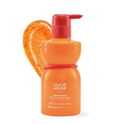 Hula Hoop 8% De-Tan Body Wash by Foxtale | Removes Tan & Reduces Pigmentation | With Niacinamide, Glycolic Acid, & Calendula Extract | For All Skin