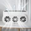 USB Powered Solar Car Exhaust Fan Ventilation Cooling Smoke Exhaust with Dual Fan for Car SUV Air Circulation Portable