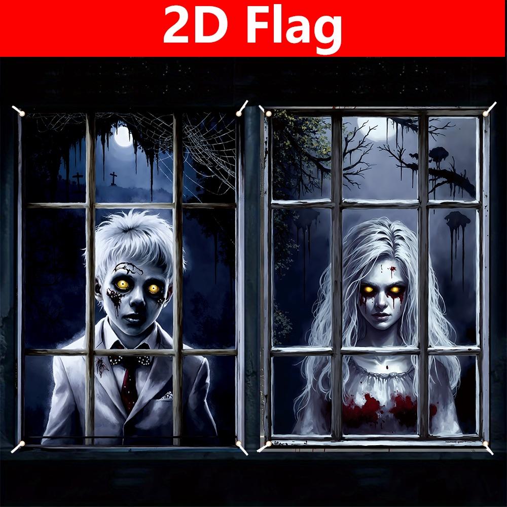 2D Flat 2 Halloween Spooky Decor 80cm * 120cm/31.5in * 47.3in Halloween Party Home Entrance Decor For Indoor 2D Flat