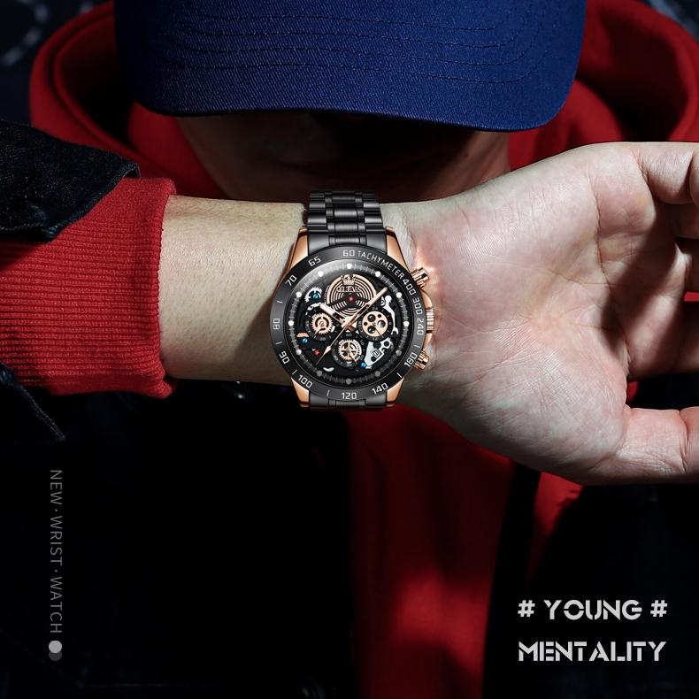 OLEVS Brand Watch Large Dial Waterproof Multi-functional Sports Men's Watch Men