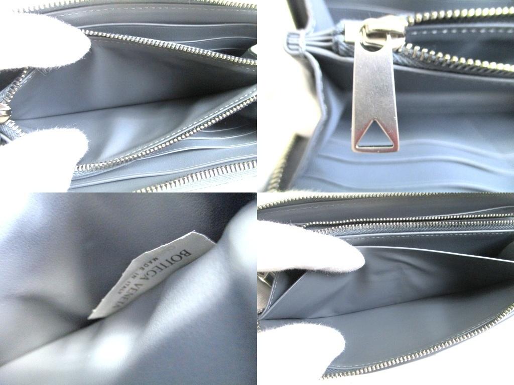 Authentic BOTTEGA VENETA Cassette Gray Leather Zip Around Wallet Long Wallet #b251 Open box