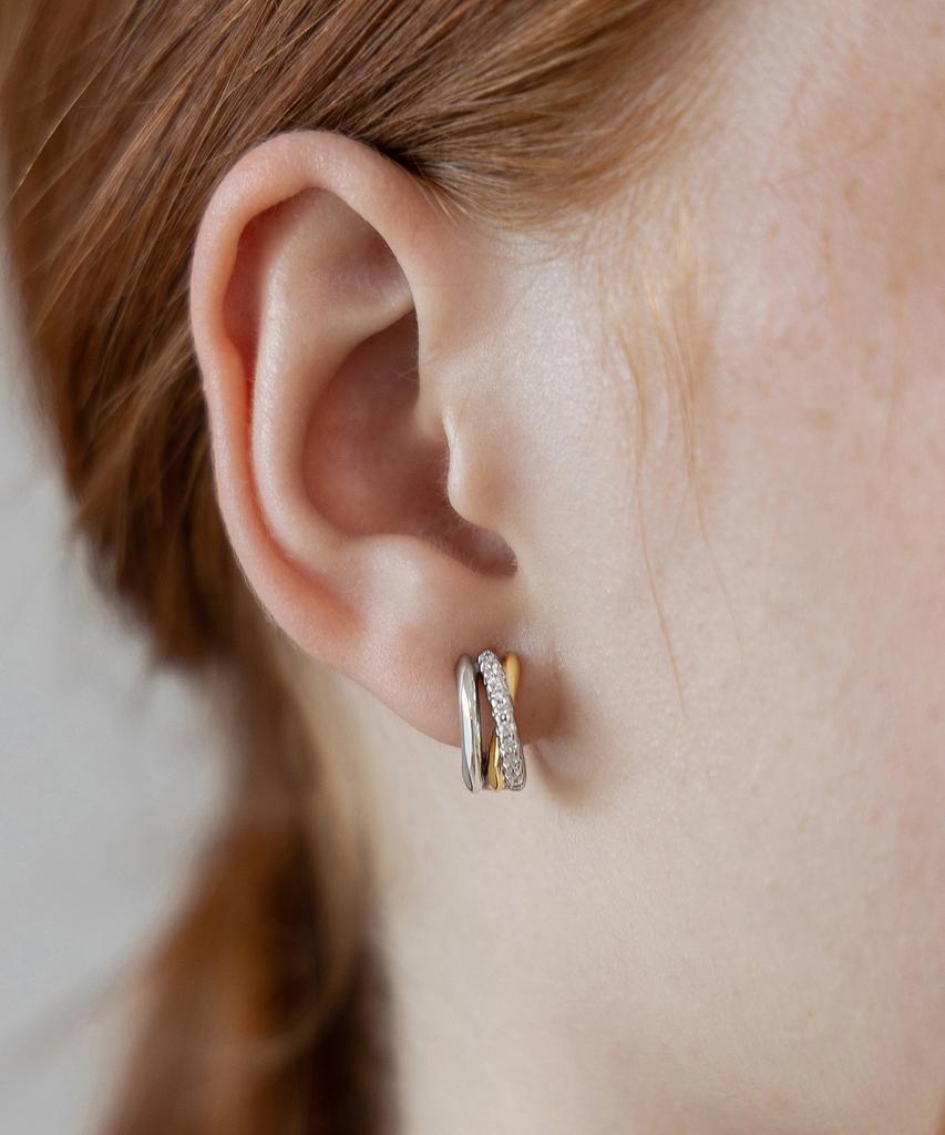 Tatiana Mixed Curve Hoop Earrings Ec3226