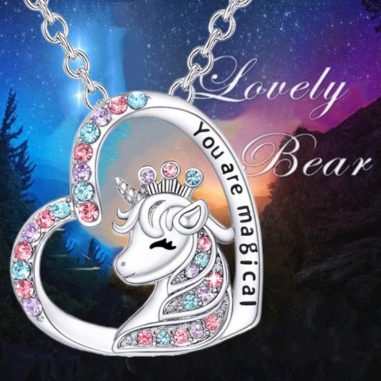 Kids Necklace Heart-shaped Personality Neck Decoration