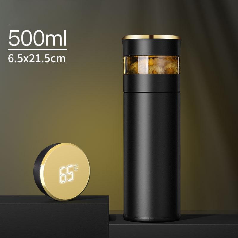 

New 316 Stainless Steel Tea Water Separation Vacuum Cup with Smart Temp Display High Grade Gift 500ml