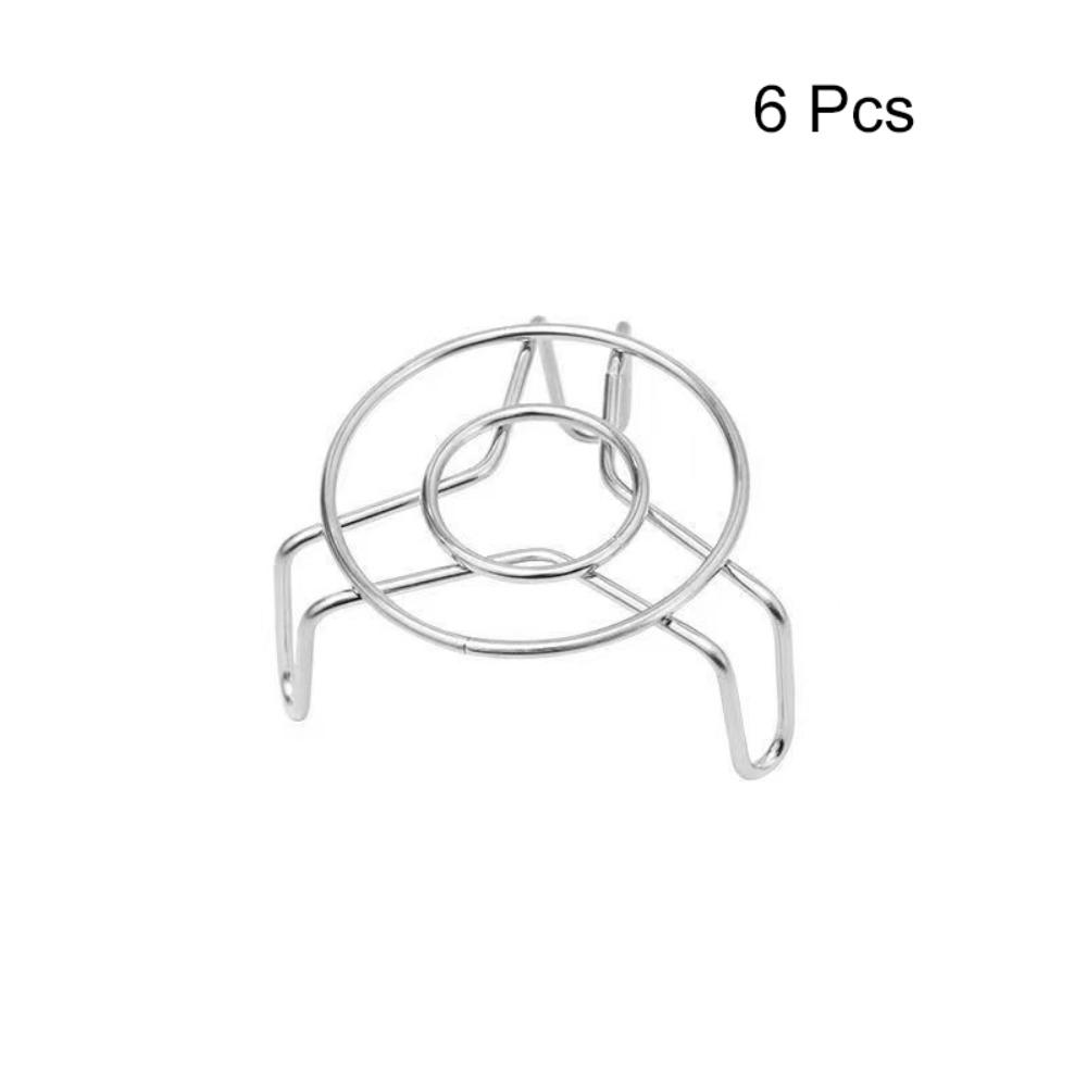 6PCS High/Short Feet Small Pot Steaming Basket Stainless Steel Egg Steamer Rack  Rice Cooker Height 1.30 in