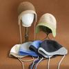 2026 New Y2K Autumn Winter Warm Wool Hat Women Fashion Vintage Color-Blocked Knitted Earmuff Hats Versatile Cap Foldable Hat