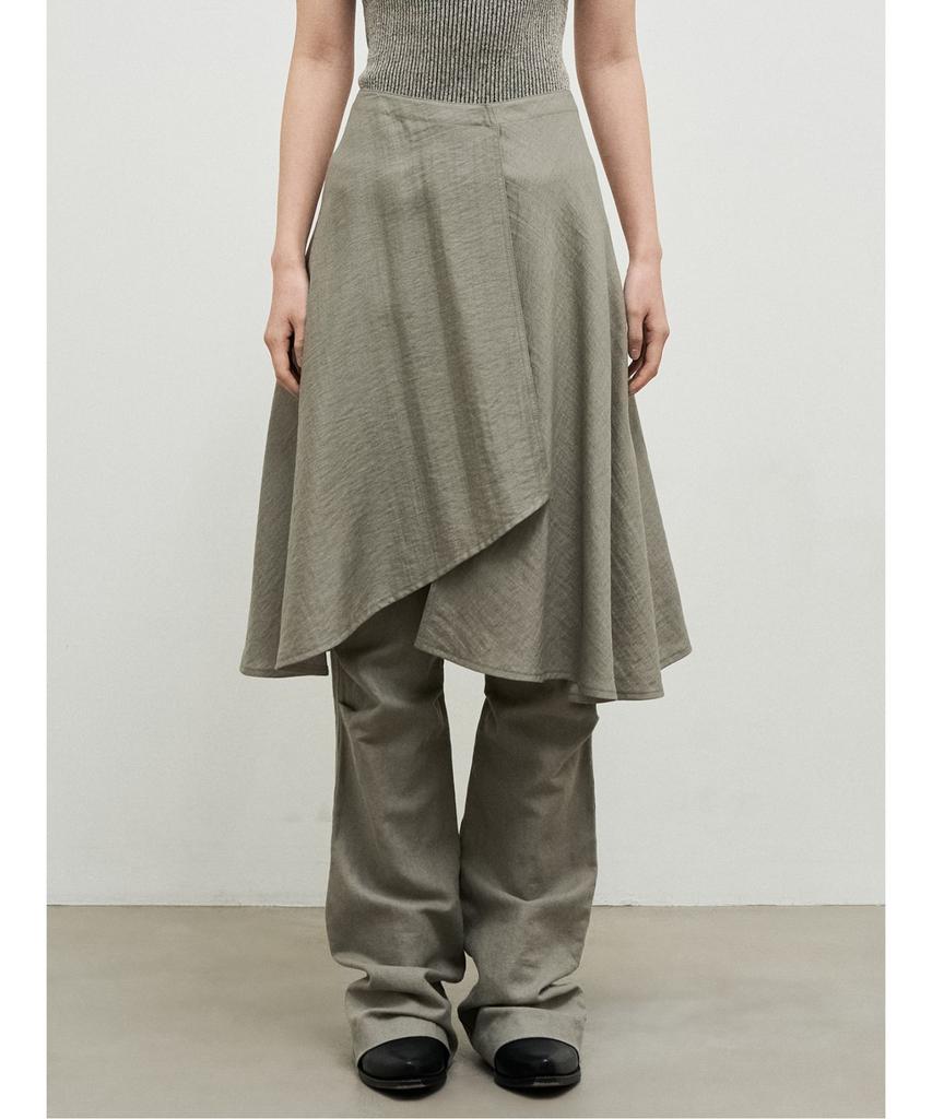 Anggae Midi Wrap Skirt Khaki