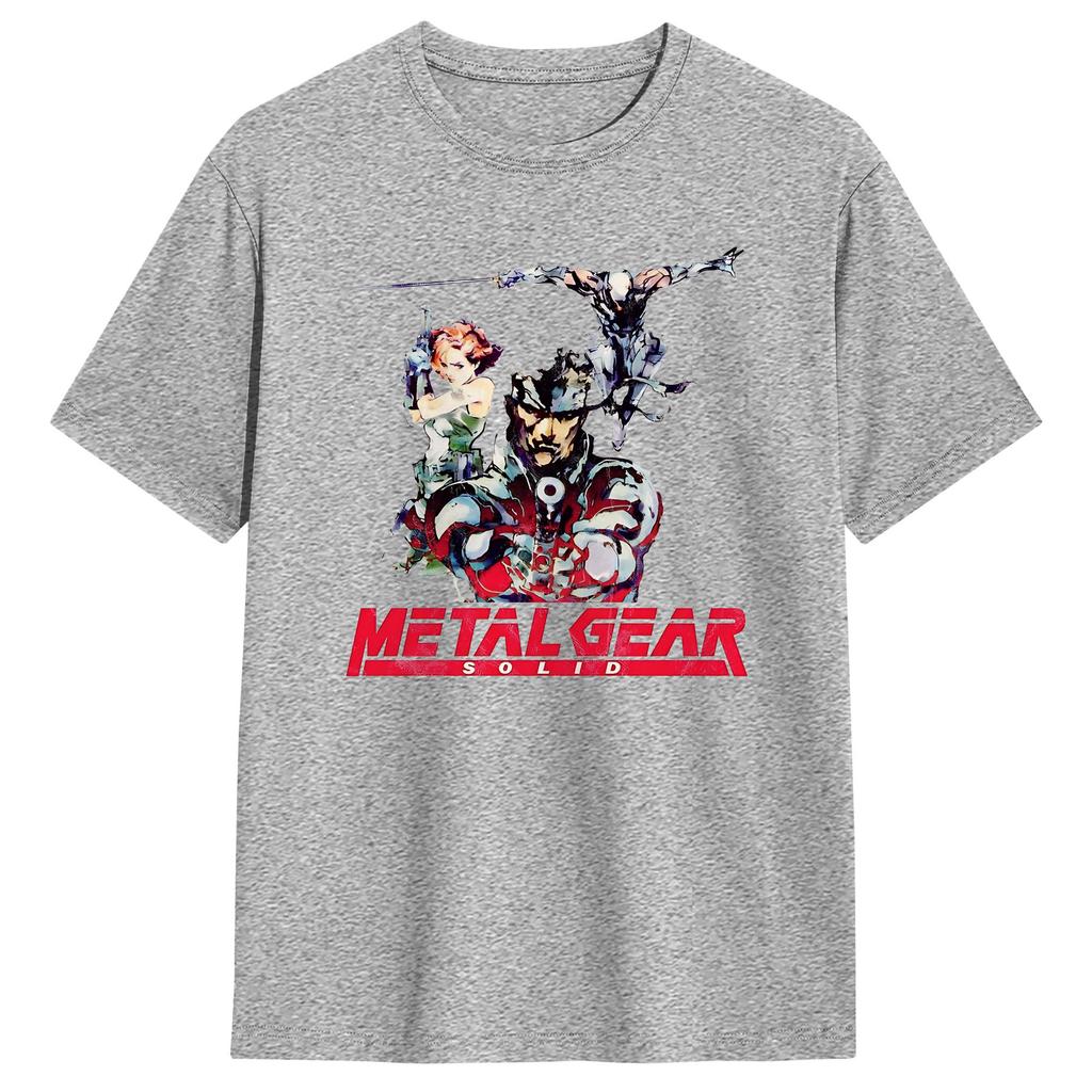 Retro Metal Gear Solid TShirts Men  Funny Cotton Tee Shirt Crew Neck Short Sleeve T Shirt Classic Tops
