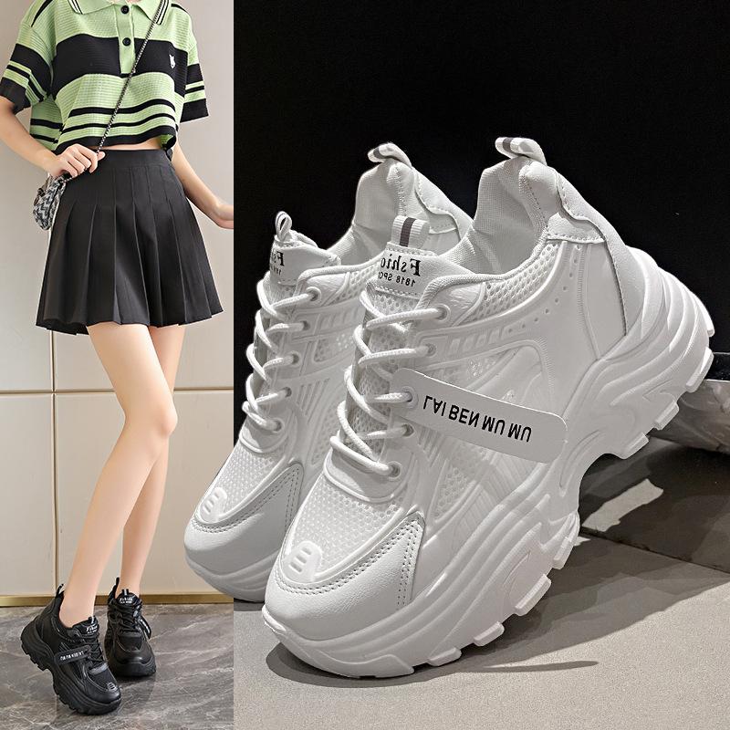 Dad Shoes Girl 2025 Spring and Autumn New Popular Small Versatile Fashion Soft Sole Height Increase Casual Sneakers