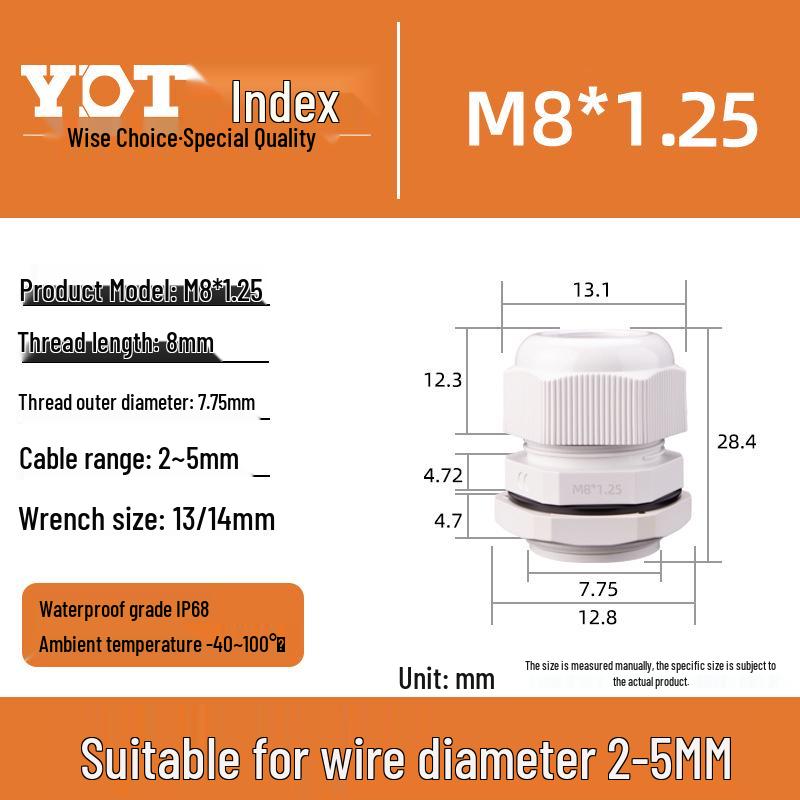 Waterproof Nylon Cable Connector M20*1.5 Plastic Sealing Gland Industrial Accessory