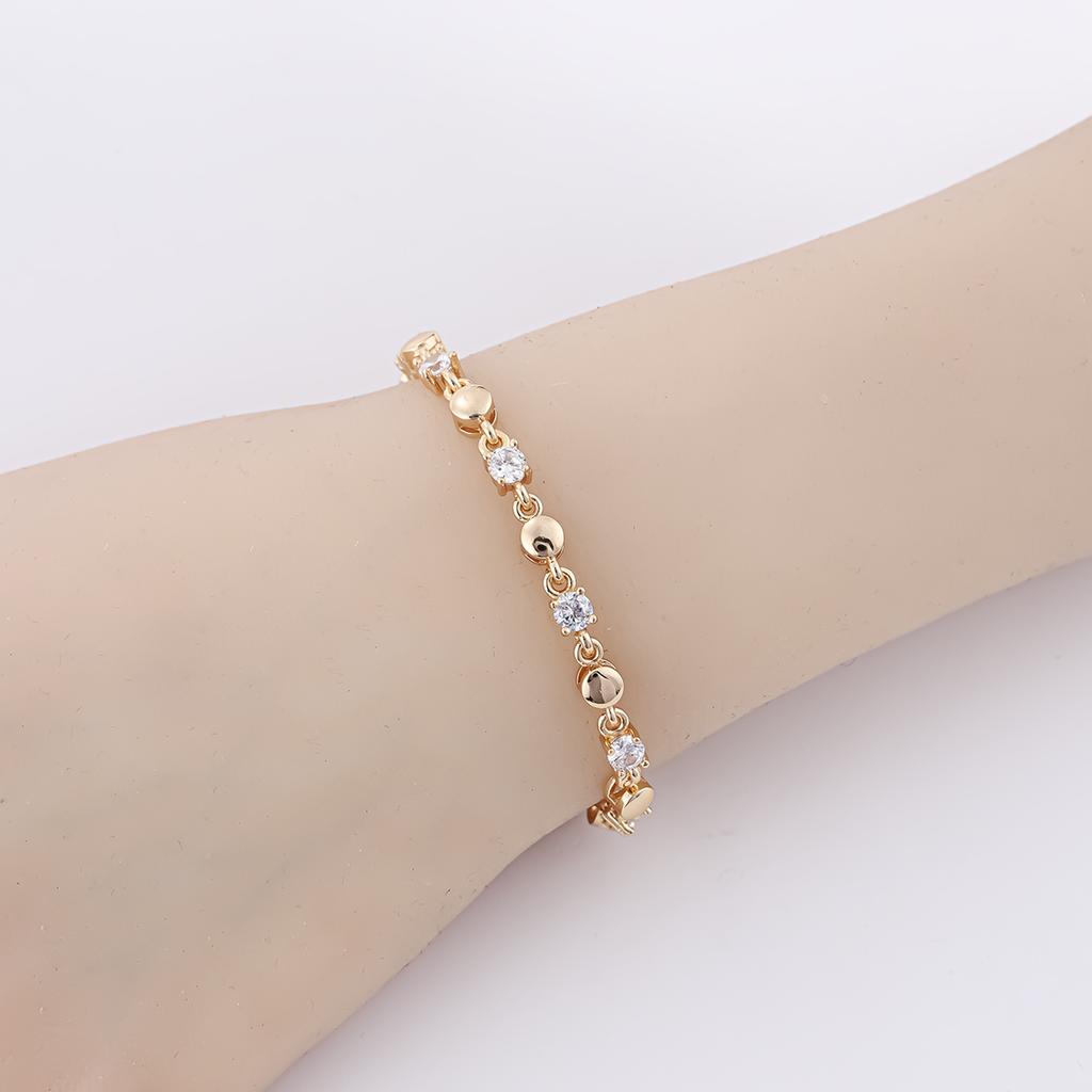 18K De Oro Gold Plated Cubic Zirconia Copper Pro Mayor Pulsera De Mujer Fashion Jewelry Custom Diamond Women Bracelet