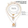 Boho Irregular Imitation Pearl Scallop Fish Pendant Necklace Multi Layer Gold Metal Ethnic Girl Jewelry