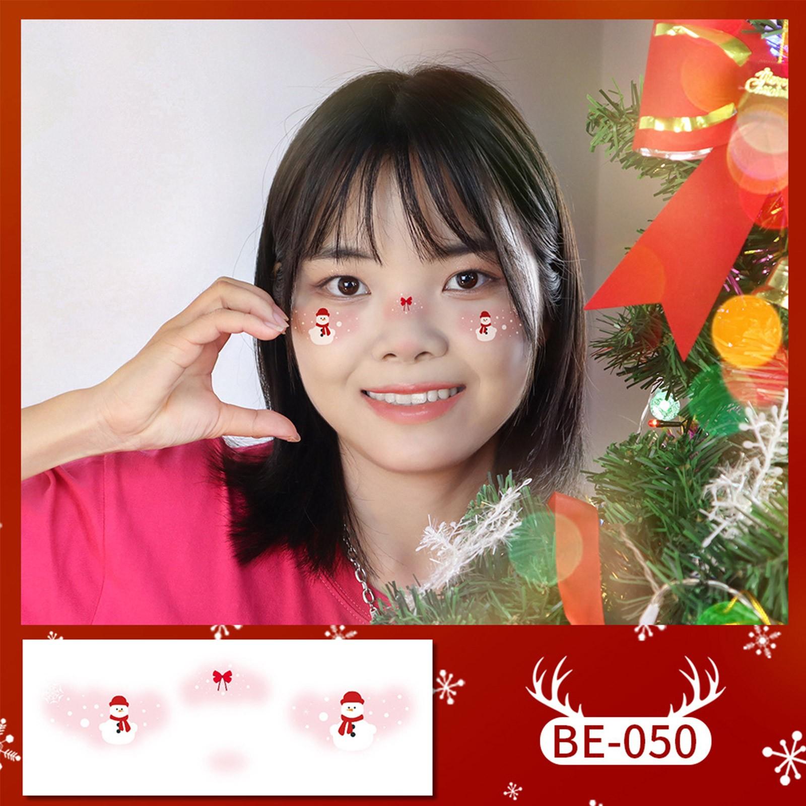 

Рождественские наклейки для глаз с изображением лица, подводка для глаз, тени для век, временные наклейки, наклейки для женщин и девочек, костюм на Хэллоуин, одежда для косплея, аксессуары для вечеринок One Size